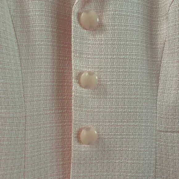 NEW Le Suit Skirt suit Light Pink/white Sz 14 - Picture 2 of 2